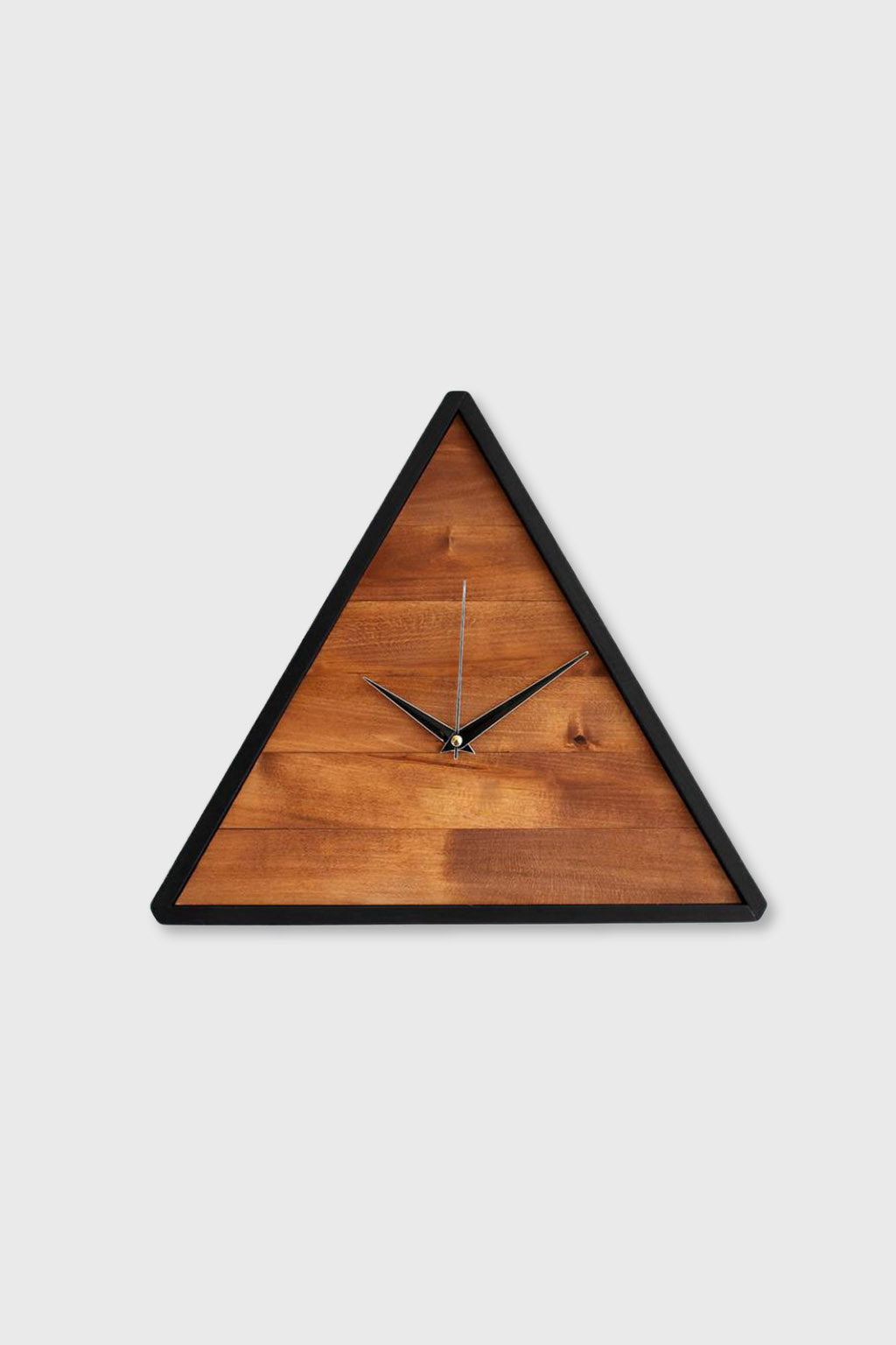 Handcrafted triangular wooden wall clock – Exoticura India