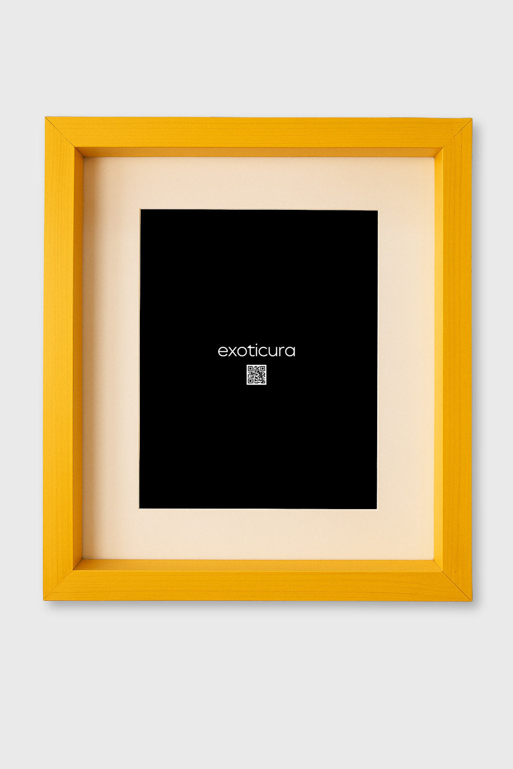 Handcrafted yellow wooden photo frame – Exoticura India