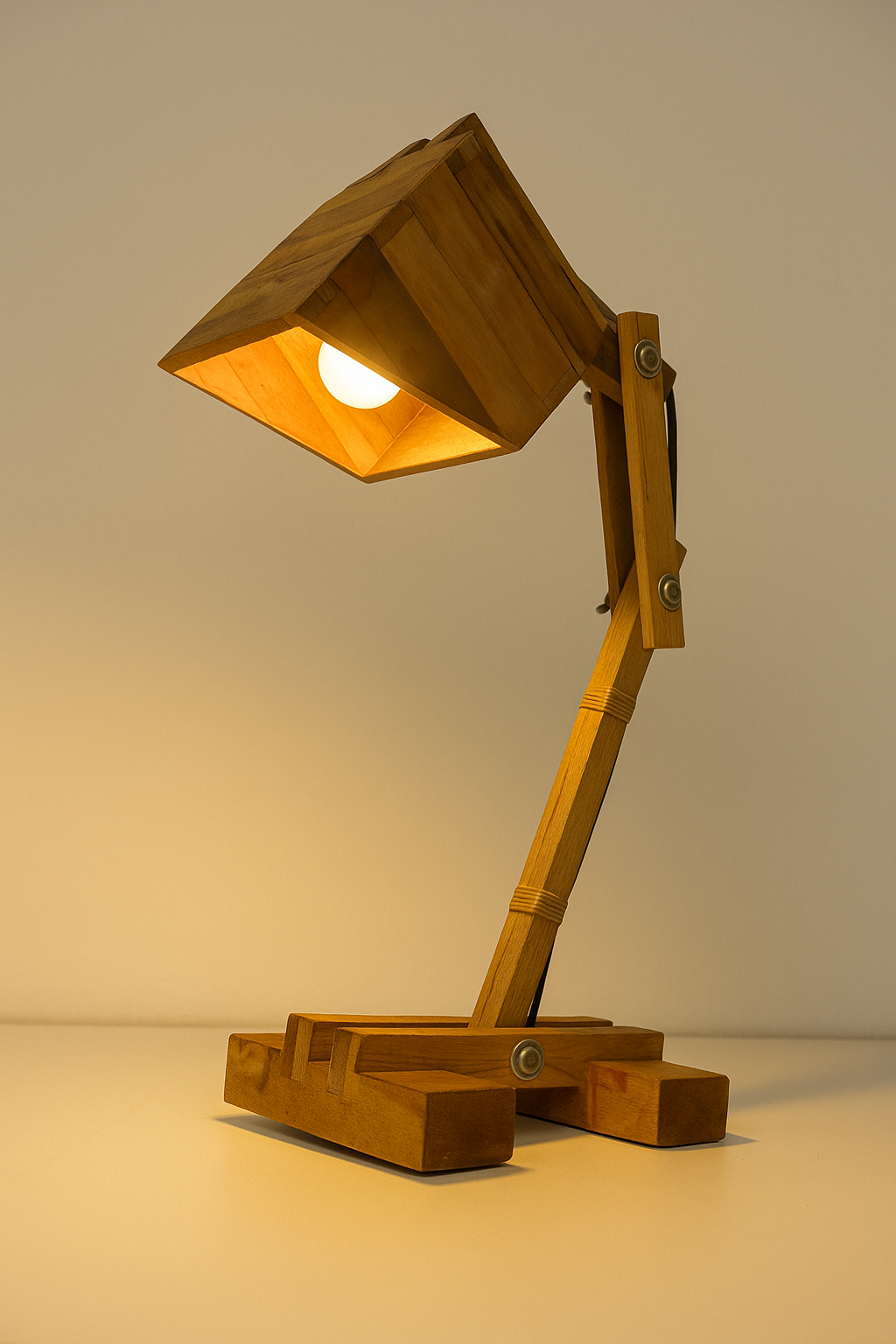 Handcrafted wooden lamp for home decor – Exoticura India