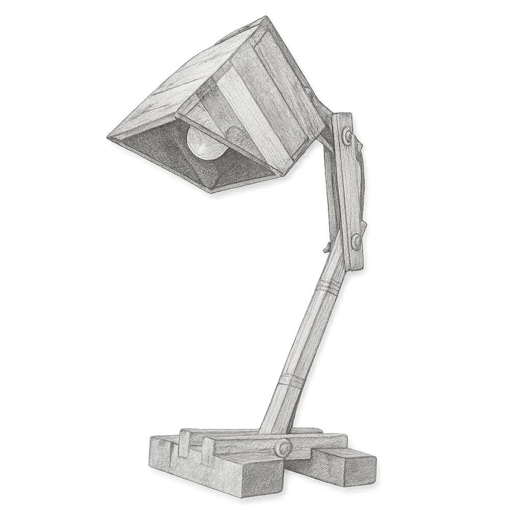 Elegant wooden bedside lamp handcrafted in India – Exoticura