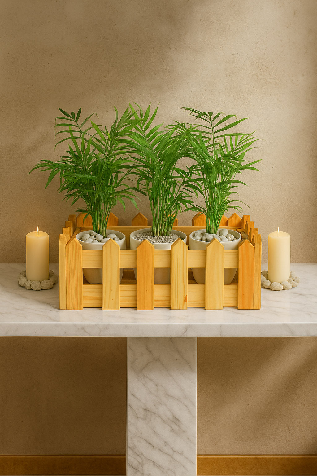 Rectangle wooden picket fence planter box – Exoticura decor
