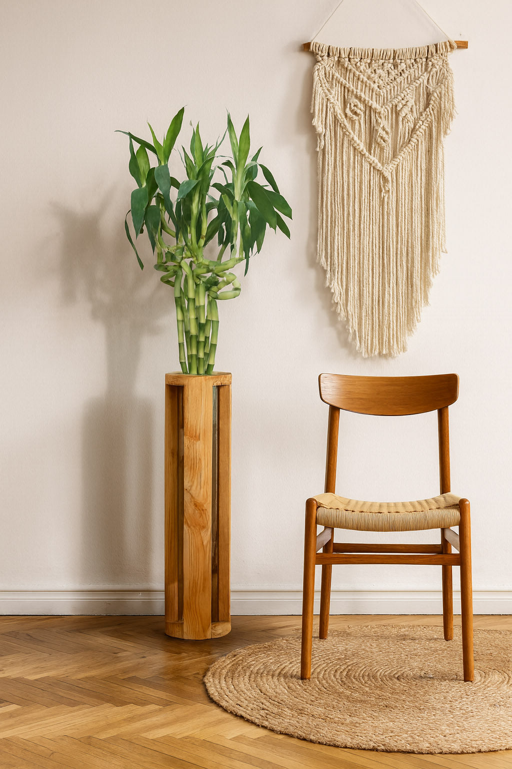 Elegant wooden bamboo vase – Exoticura decor