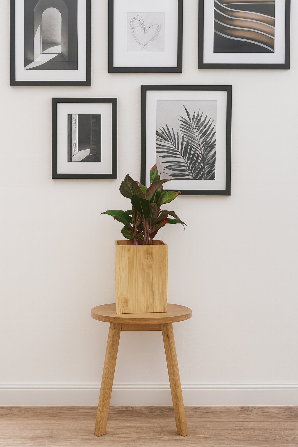 Modern wooden rectangular planter for indoor plants – Exoticura