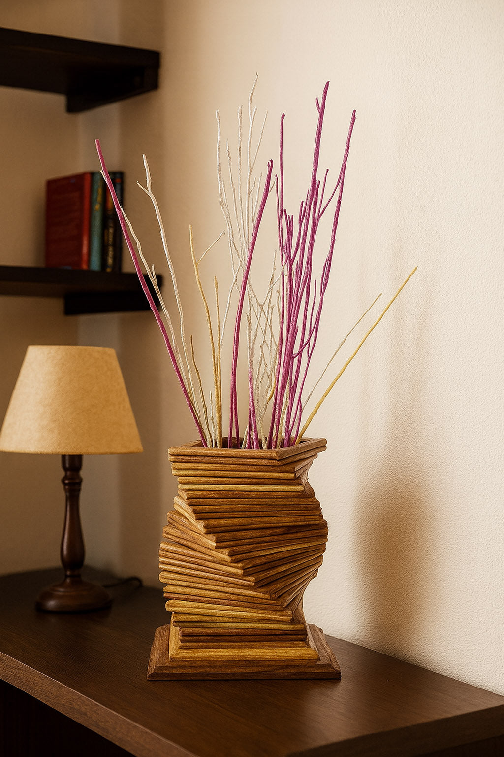 Modern minimalism wooden flower vase – Exoticura decor
