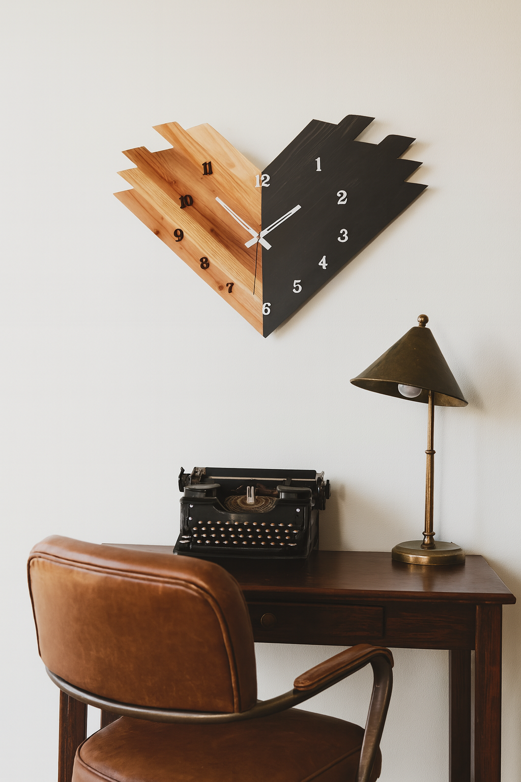 Contemporary dual tone wooden wall clock – Exoticura