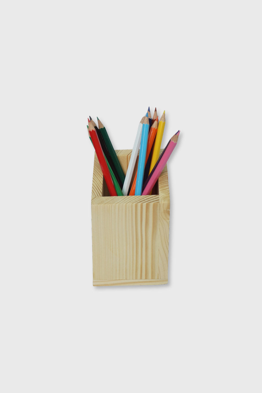 Handcrafted pine wood square pen holder – Exoticura India