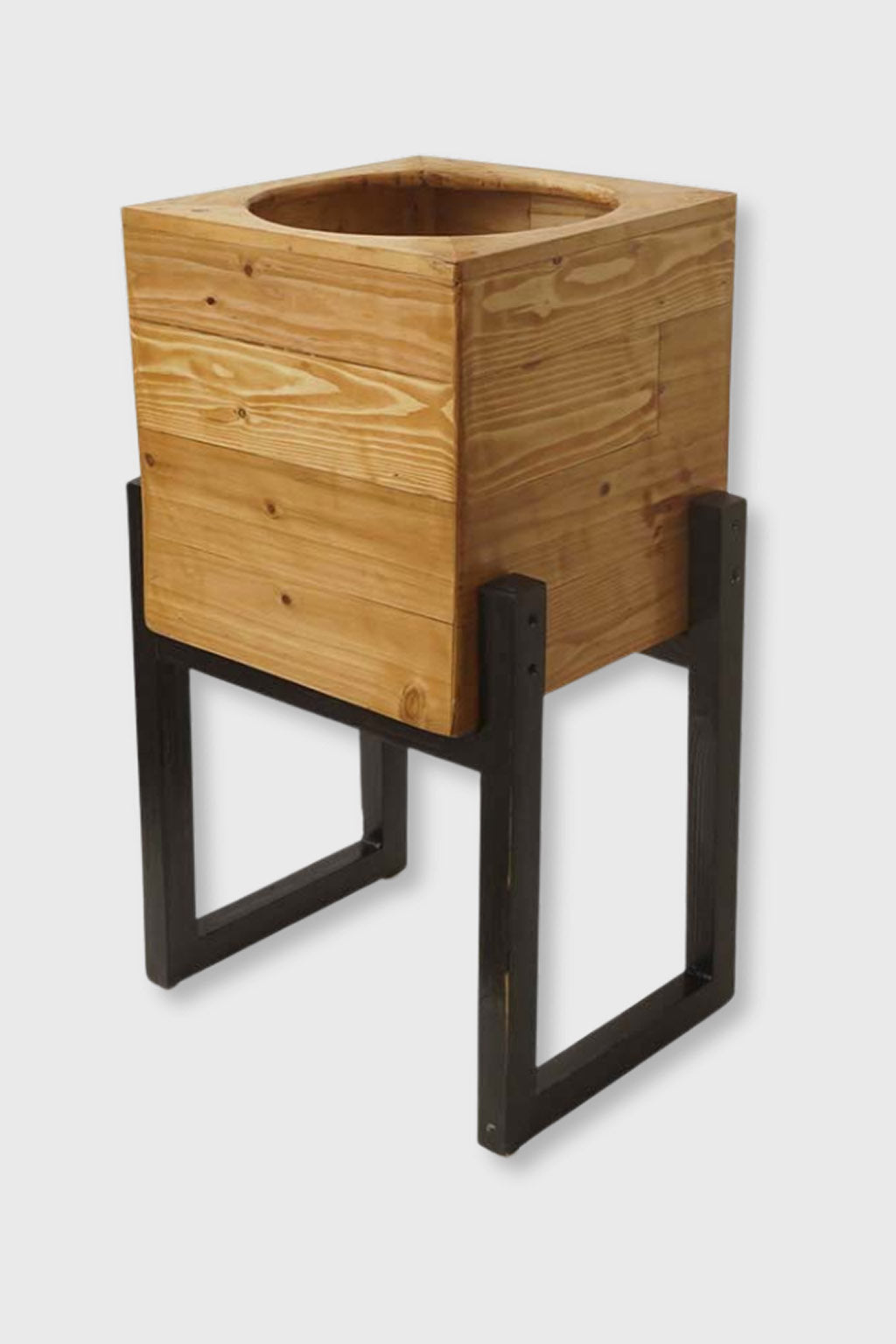Handcrafted pine wood rectangular flower pot – Exoticura India