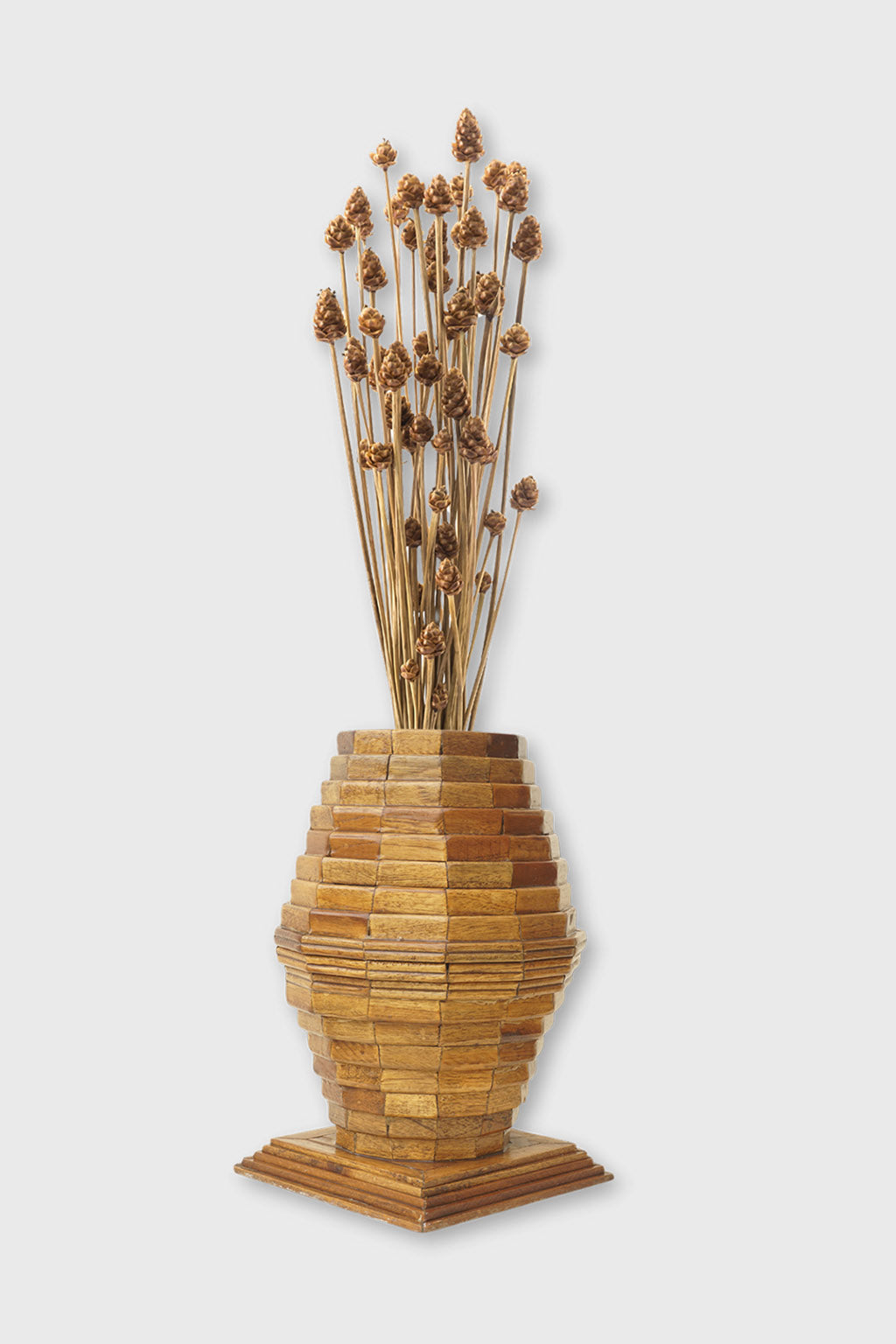 Handcrafted rustic wooden vase for interiors – Exoticura India
