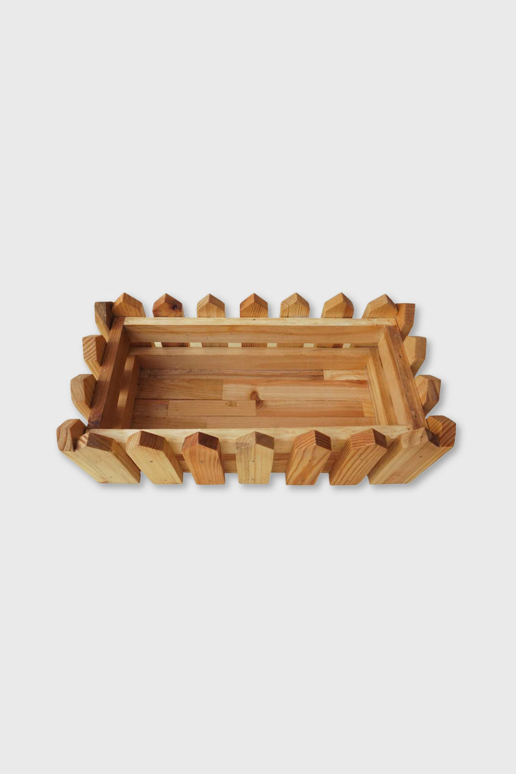 Exoticura wooden picket fence planter for indoor plants