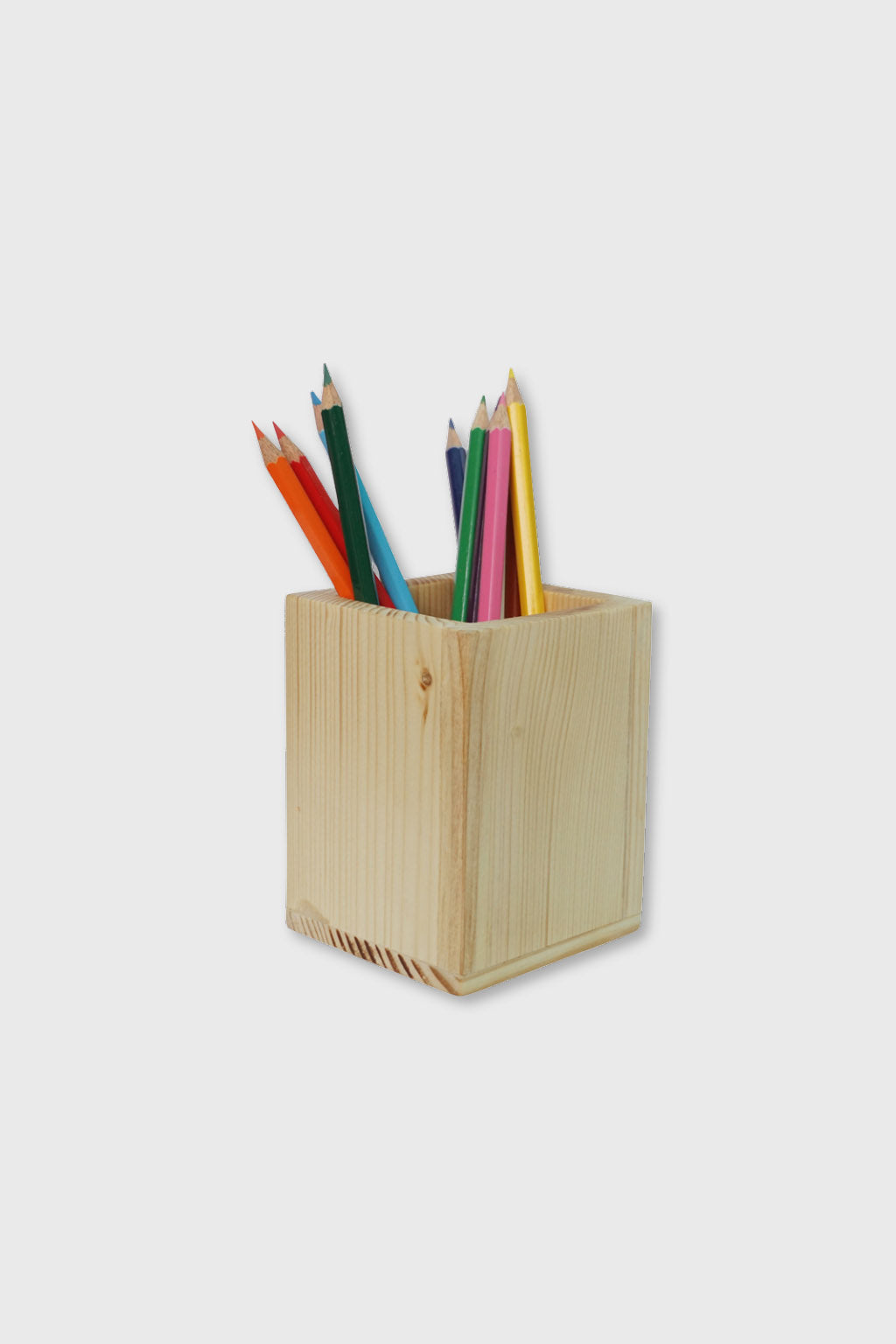 Stylish natural pinewood pencil holder – Exoticura India