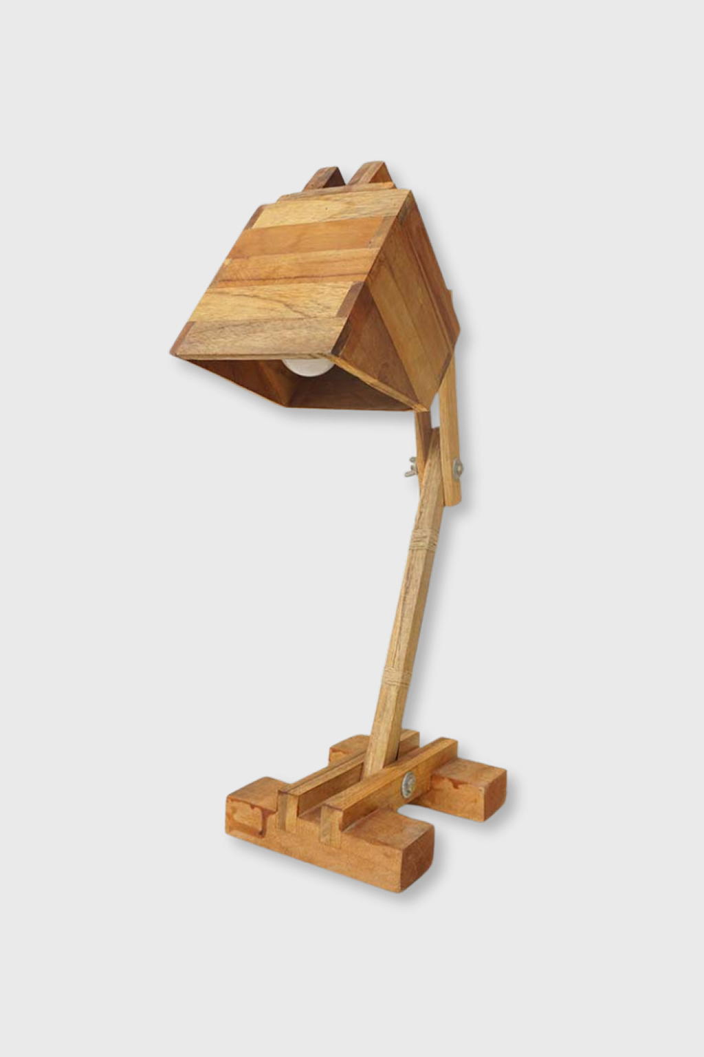 Premium wooden desk lamp artisan-made – Exoticura India