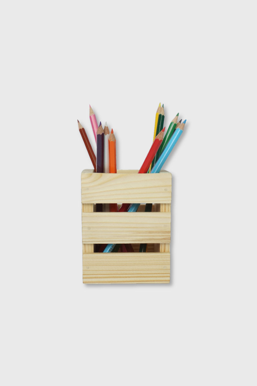 Handmade wooden pencil holder for office desk – Exoticura India