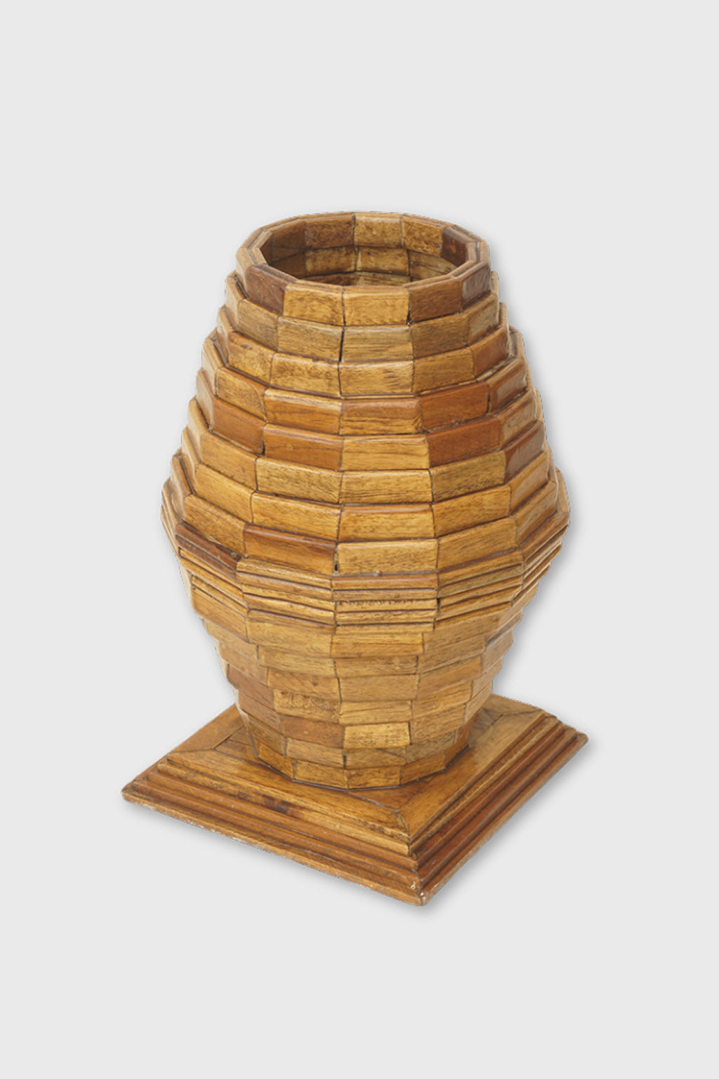 Exoticura rustic charm wooden vase for home decor