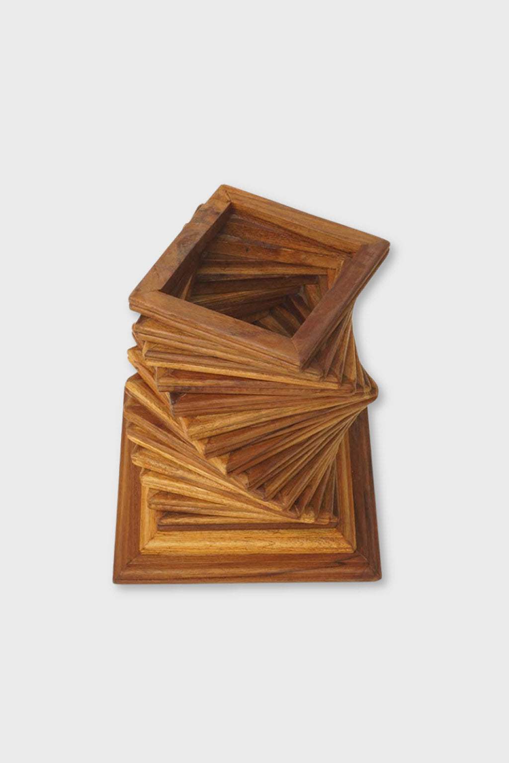 Exoticura artisan-made minimalist wooden flower vase