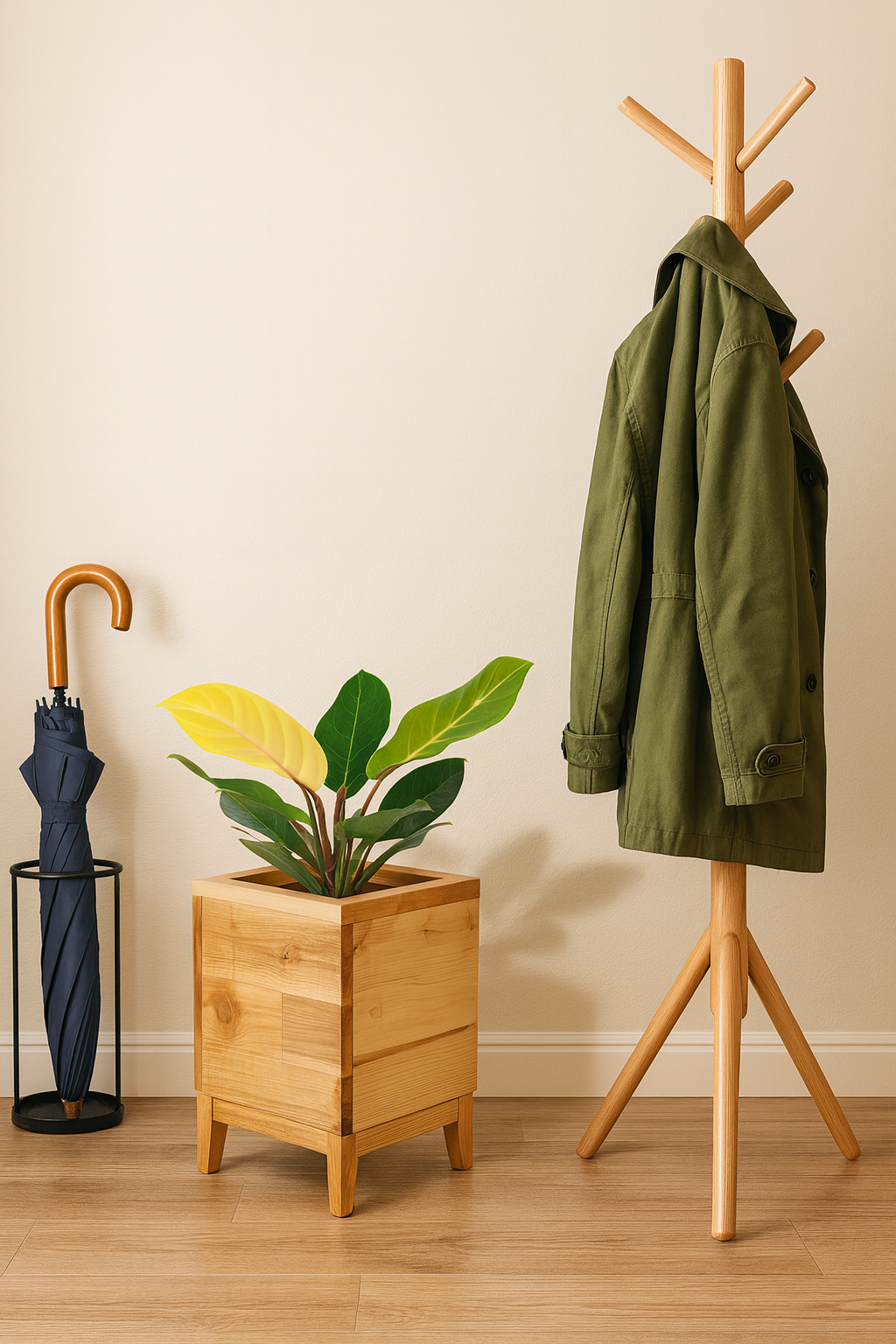 Elegant wooden cube planter – Exoticura decor