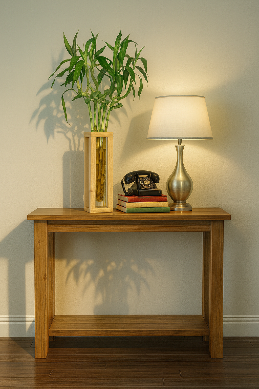 Handcrafted wooden lamp for modern home decor – Exoticura India