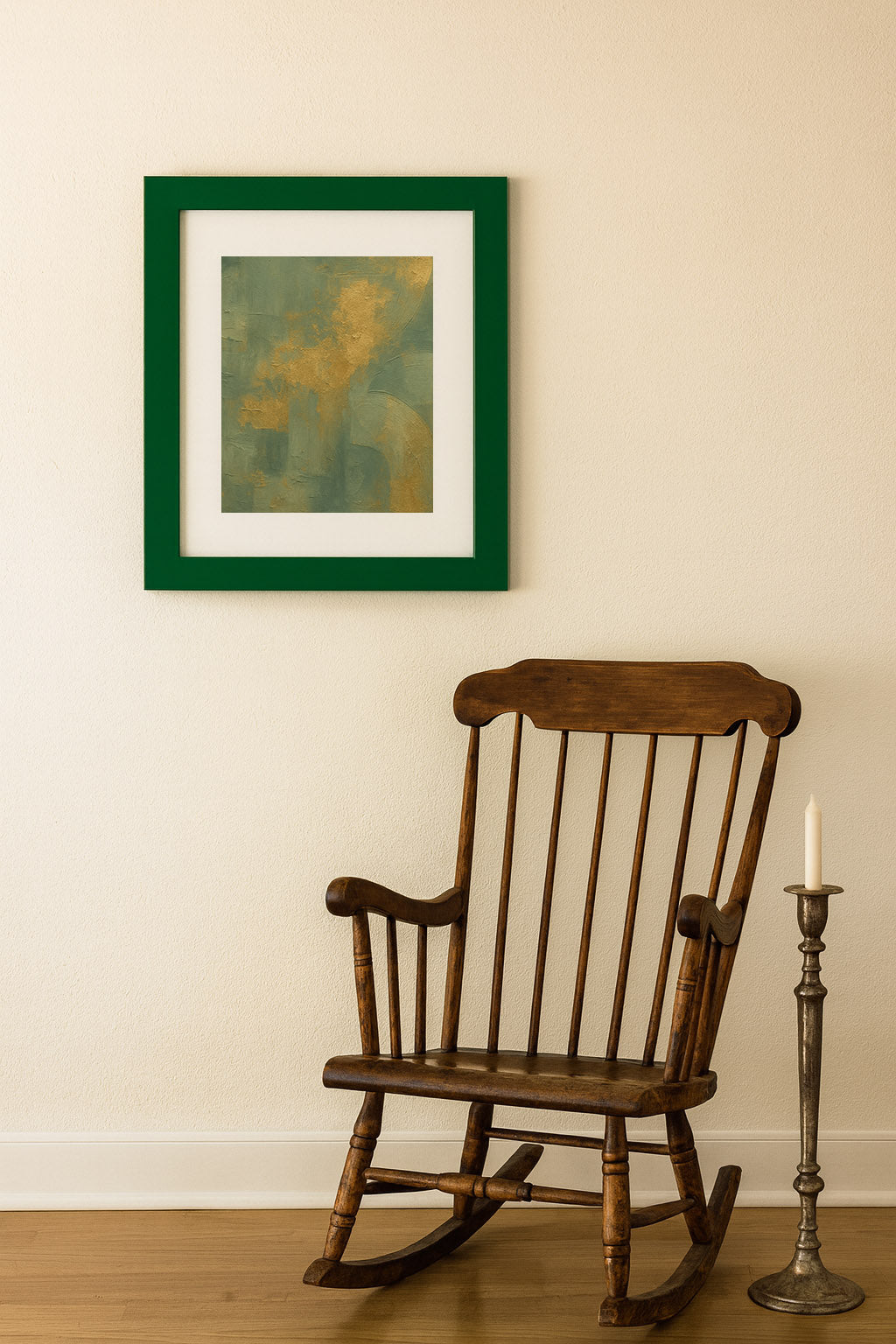 Green wooden aura photo frame – Exoticura decor