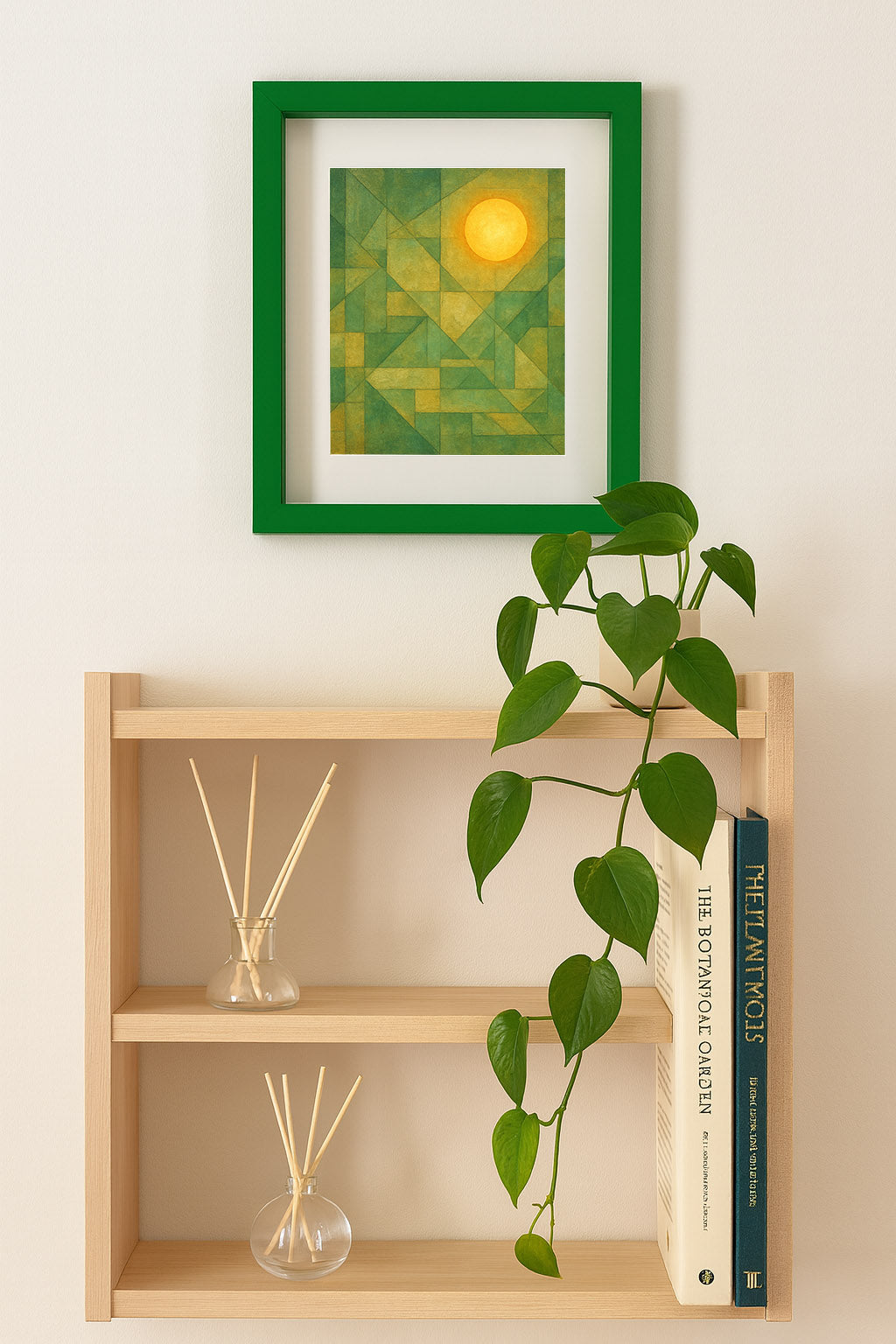 Green wooden vista photo frame – Exoticura decor