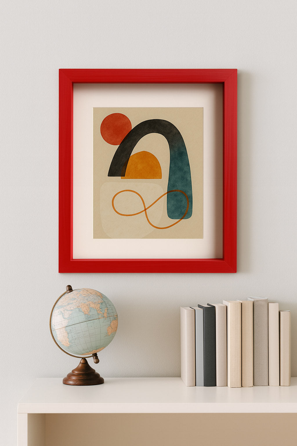 Red wooden vista photo frame – Exoticura decor